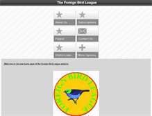 Tablet Screenshot of foreignbirdleague.com